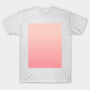 Light Peach Pale Pink Ombre Fade Sunset Gradient T-Shirt